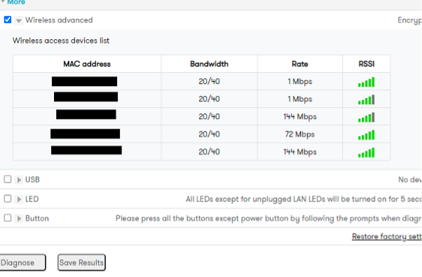 Modem Info Card