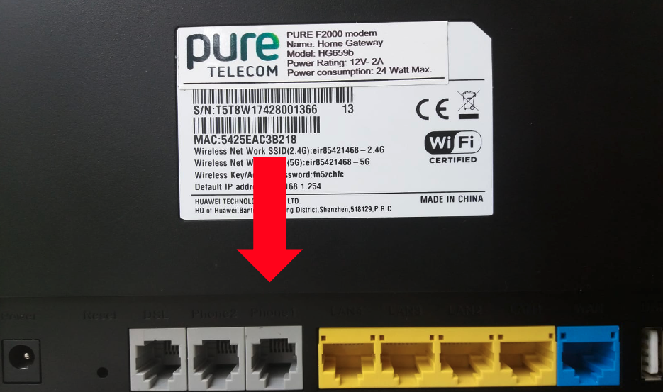 Modem Info Card