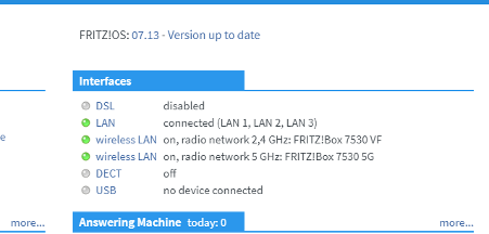 Modem Info Card