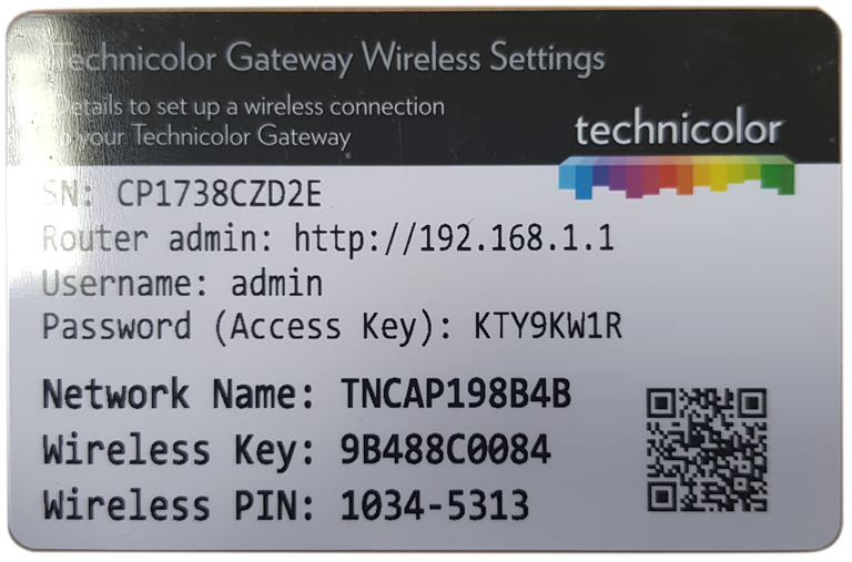 The Modem Info Card