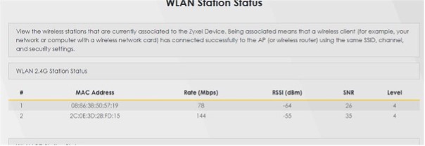 Modem Info Card