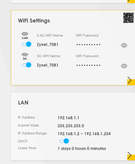 Modem Info Card